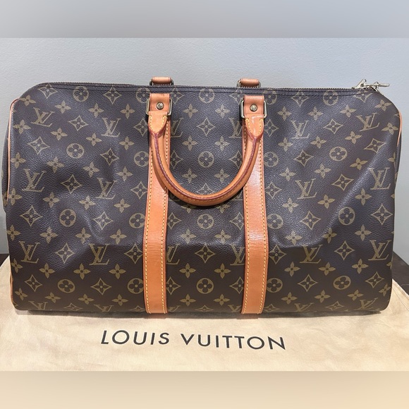 Authentic Louis Vuitton Travel Bag Keepall 45 Monogram Used LV Handbag  Vintage in 2023